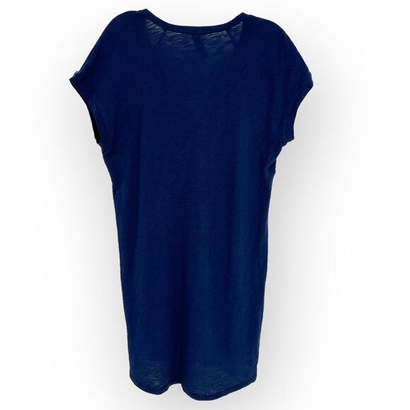 bobi NWT raglan t-shirt dress women's size M - navy- slub tee cotton - Picture 3 of 9